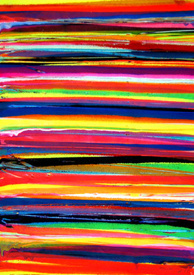   SSS (SCHEISSSTRICHERSTREIFEN NR 12), 2013, mixed media on canvas, 29,7x21cm