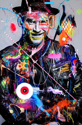 MARC JUNG X MARCO FISCHER // Johannes Oerding SHISHA PRESIDENT, 2017, mixed media on canvas, 115x75cm