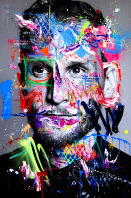 MARC JUNG X MARCO FISCHER // Benedikt Höwedes BEN ISSIMO, 2018, mixed media on canvas, 115x75cm