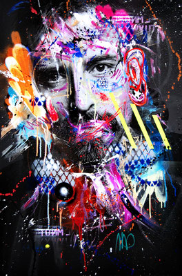 MARC JUNG X MARCO FISCHER // Daniel Wirtz ALPHADOG, 2018, mixed media on canvas, 115x75cm