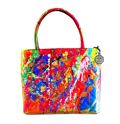 902010 SHIt NR.1, 2019, mixed media on chanel bag