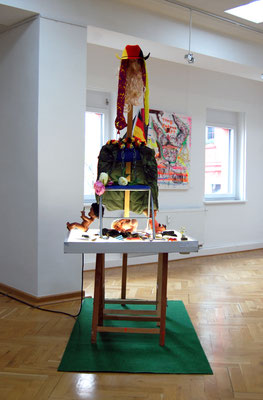 ILLEGAL LEGAL EGAL, 2014, mixed media installation, 250x150x200cm