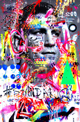 MARC JUNG X MARCO FISCHER // GZUZ 187 STRASSENBANDE GAZOZIAL 2019, mixed media on canvas, 115x75cm