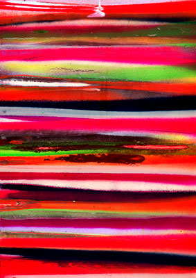   SSS (SCHEISSSTRICHERSTREIFEN NR 4), 2012, mixed media on canvas, 29,7x21cm