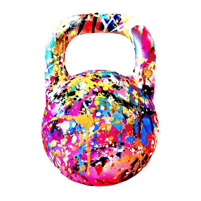 PUSH IT, 2023, mixed media on kettlebell, 30x13,5x13,5cm