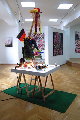 ILLEGAL LEGAL EGAL, 2014, mixed media installation, 250x150x200cm