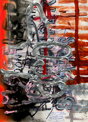   EINBILDUNGSSACHE, 2010, mixed media on paper, 29,7x21cm