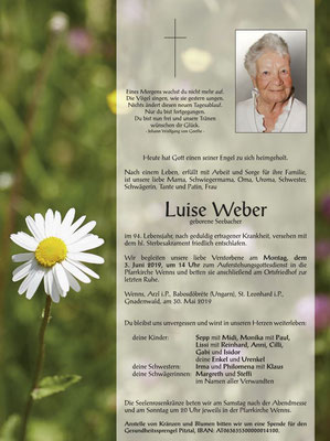 10.15.2 Luise Weber geb. Seebacher +03.06.2019