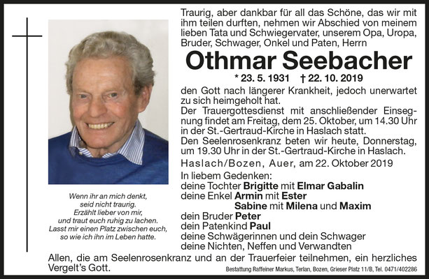 10.18.1 Othmar Seebacher +22.10.2019