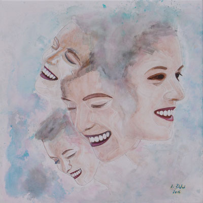 "face change", 2016, 50x 50x 4 cm