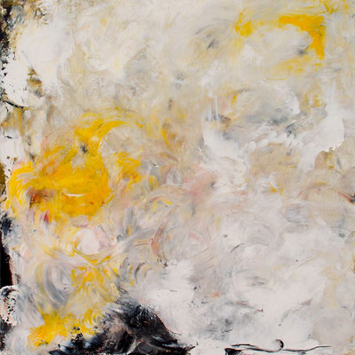 "weißes Gold I", 2015, 80x 80x 4 cm