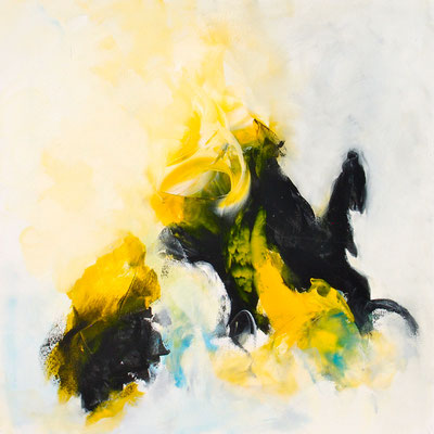 "black and yellow", 2015, 80x 80x 4 cm