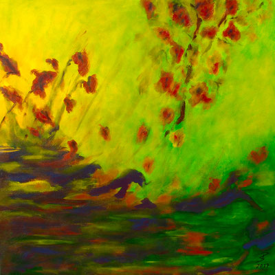 "Herbstblätter", 2017, 80x 80x 4cm
