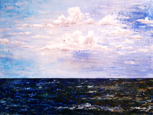 Clouds  -  2012,  Öl auf Leinwand 120 x 90