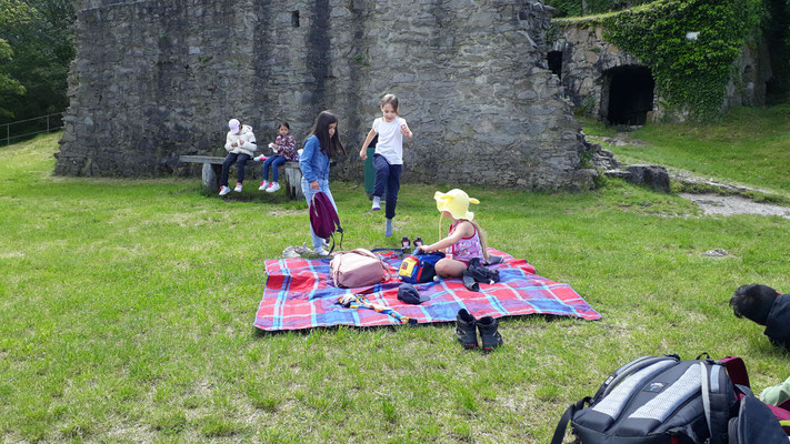 In der Pause wurde ein Picknick gemacht