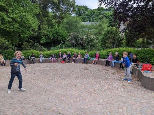 Kleine Pause im Stadtgarten