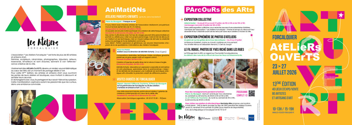 Ateliers Forcalquier, programme 2026