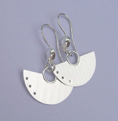 "Arc Arc" Earrings, Sterling Silver 