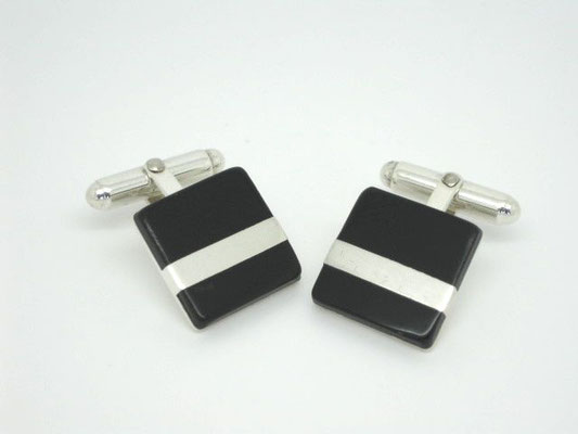 Resin & Sterling Silver Cufflinks