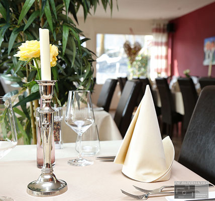 Restaurant Details der Tischdekoration