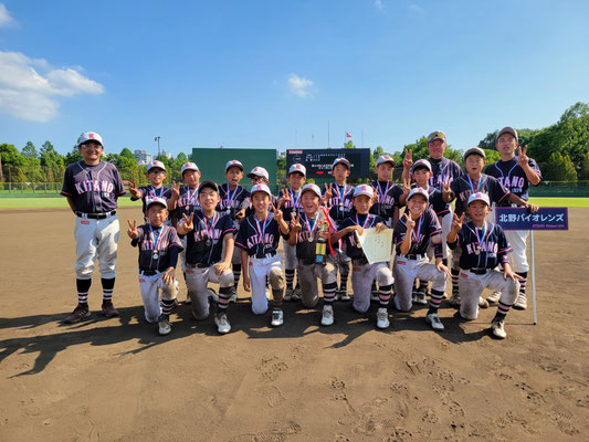 第29回八王子市長杯　準優勝　北野バイオレンズ　2023年７月17日