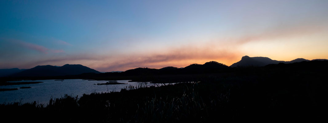 Notre dernier coucher de soleil à Ranco Humo