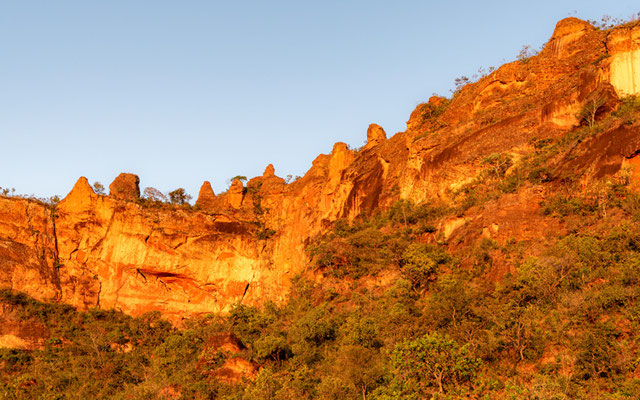 Falaises de grès rouge du  parc national Chapada dos Guimarães