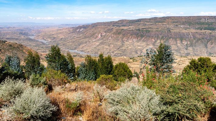 Falaises de la vallée de Jemma depuis Debre Lebanos