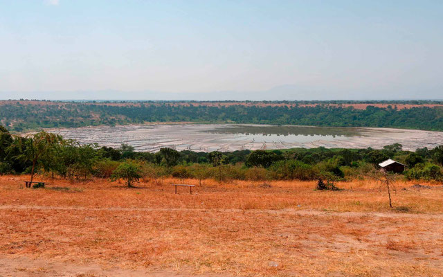 Salt lake where we observed: Lesser Flamingo, Gull-billed Tern , African Sacred Ibis and Black-winged Stilt