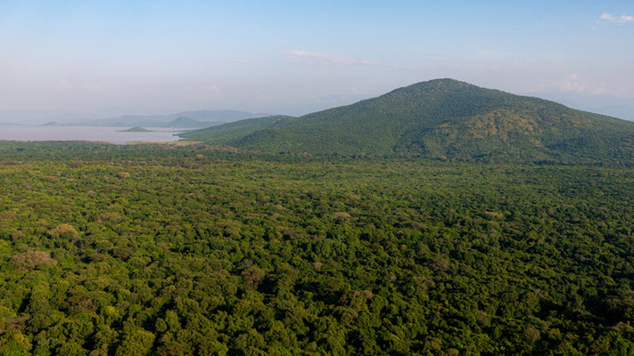 Vue depuis Arba Minch sur le parc national de Nech Sar et le lac Chamo