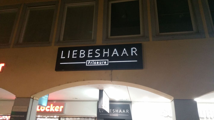LED Leuchtkasten Haube dekupiert Fräsbuchstaben Lichtkasten StyleWerk Werbetechnik