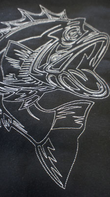 Entwurfsansicht Sweatshirt bestickt besticken lassen StyleWerk Werbetechnik Angelzentrum Freiburg