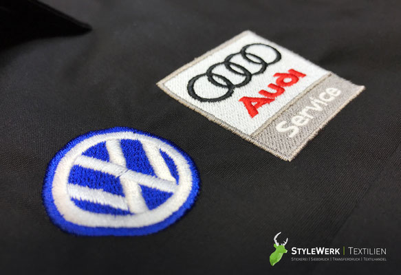 Hemd bestickt besticken lassen StyleWerk Werbetechnik Volkswagen Audi Audiservice
