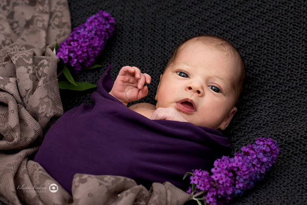  waches Baby beim Neugeborenenshooting – Felicitas Frädrich Fotografie