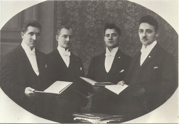 Das Eupener Solo-Quartett im Jahre 1930. Von links: Johann Heinrichs, Winners, Nikolaus Barth und Mathieu Buchem.