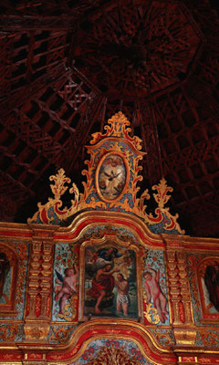 La Vega de Río de las Palmas, Altaraufsatz in der Dorfkirche