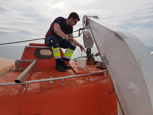 Arbeit an Bord während der Reise