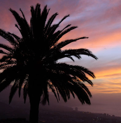 Sonnenuntergang über Puerto de la Cruz (Blick vom Haus Hallerbach)