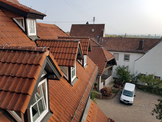 Hotel Consulat des Weins, Blick aus meinem Einzelzimmer 309 in die Rheinebene