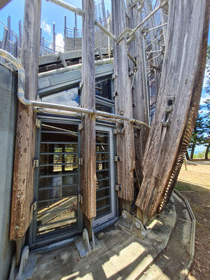 Architektur der Kanak-Hütte /Renzo Piano)