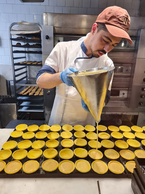 Herstellung der Pastéis de Nata