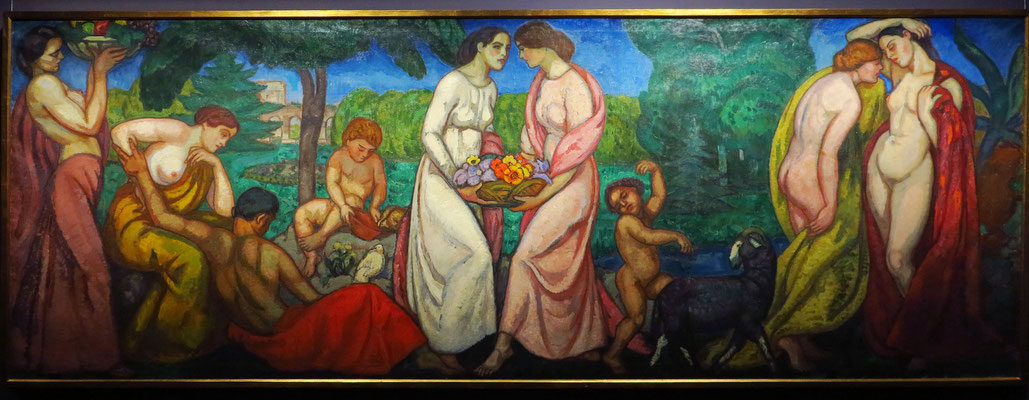 Béla Iványi Grünwald: Sommer (Wandbild der Schiffer-Villa), 1911