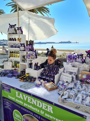 Marktstand für Lavendel