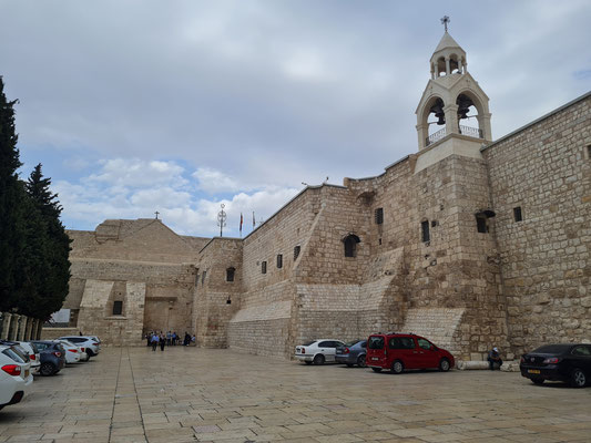 Geburtskirche in Bethlehem. Die Stadt im Westjordanland mit 29.930 Einwohnern gehört zu den Palästinensischen Autonomiegebieten und grenzt im Norden an Jerusalem.