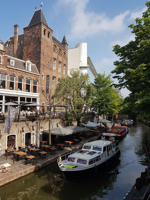 Stadtschloss Oudaen, eines der ersten Steingebäude in Utrecht, an der Oudegracht