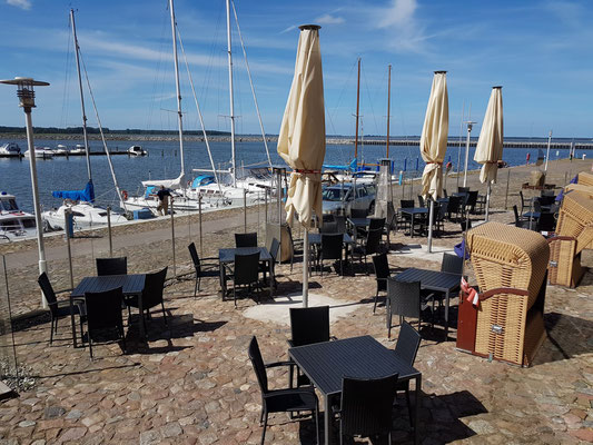 Hotel Speicher Barth, Terrasse am Hafen