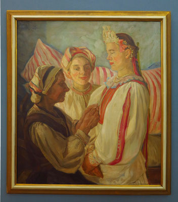 Štefan Polkoráb: Bride from Hel'pa, Öl auf Leinwand, 1935-1936