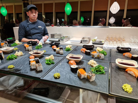 Zum Dinner: Sushi im East-Restaurant