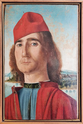 Vittore Carpaccio: Porträt eines Mannes mit roter Mütze, ca. 1480-90