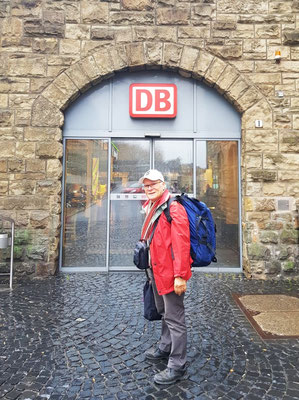 Beginn der Reise am Aachener Hauptbahnhof